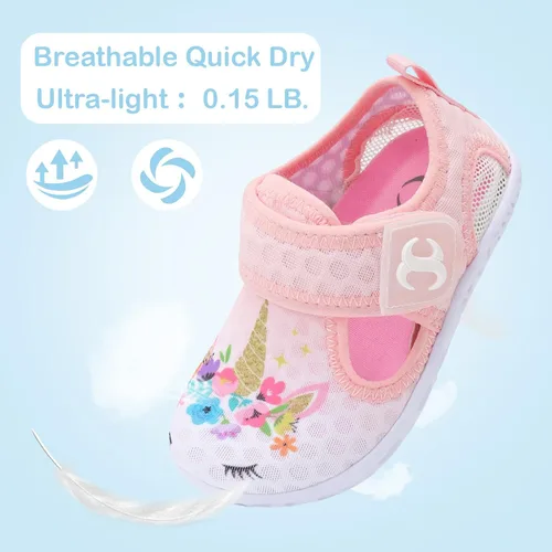 Miniatura 5 de Scurtain Zapatos de agua para niños pequeños, calcetines acuáticos de secado rápido para bebés, niños y niñas, zapatos de playa, zapatos de natación