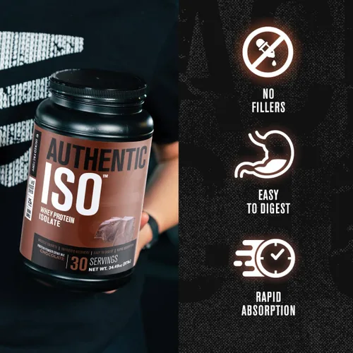 Miniatura 4 de Jacked Factory Auténtico polvo aislado de proteína de suero ISO, bajo en carbohidratos, proteína de construcción muscular sin OMG sin rellenos
