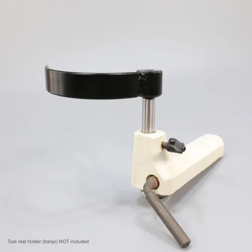 Miniatura 5 de Hurricane Turning Tools, Soporte de herramientas curvado de 5 pulgadas de diámetro para girar cuencos pequeños en torno de madera, poste de 5/8