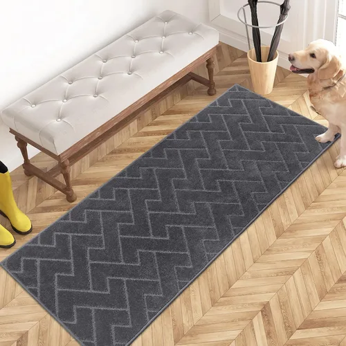 Miniatura 16 de PURRUGS Alfombra de fácil cuidado de 6 x 9 pies, antideslizante, lavable a máquina, tapete para puerta de perro, resistente a las manchas