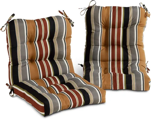 Miniatura 15 de South Pine Porch Juego de 2 cojines para asiento y respaldo para exteriores, color gris a rayas, 2 unidades Canopy Stripe Gris