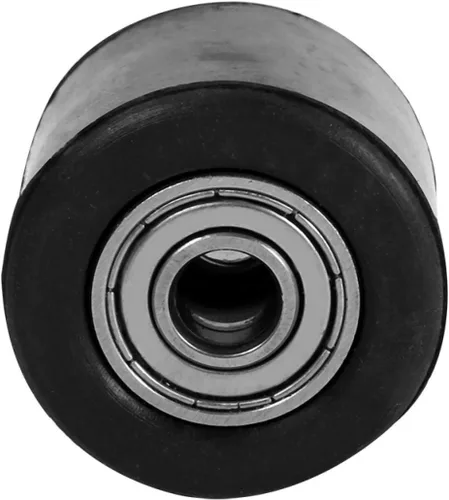 Miniatura 3 de Rueda de polea tensor de cadena de goma y hierro, negro, diámetro interior: 0.315 in, diámetro externo: 1.4 in, para moto de cross
