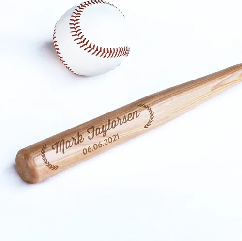 Miniatura 32 de Mini bate personalizado de 18 pulgadas, mini bate de béisbol personalizado, regalo de entrenador personalizado, regalo de equipo, pelota