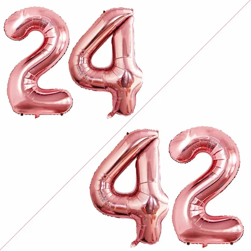 Miniatura 230 de Goer, conjunto de globos de papel aluminio para decoraciones de cumpleaños, globos de las letras de feliz cumpleaños y de números Oro