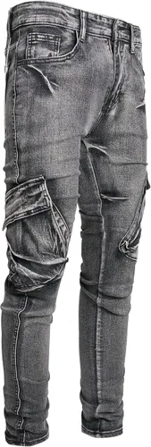 Jeans elásticos ajustados para hombre, jeans ajustados rasgados para hombre, pierna recta, cómodos, cintura flexible, pantalones de mezclilla tipo