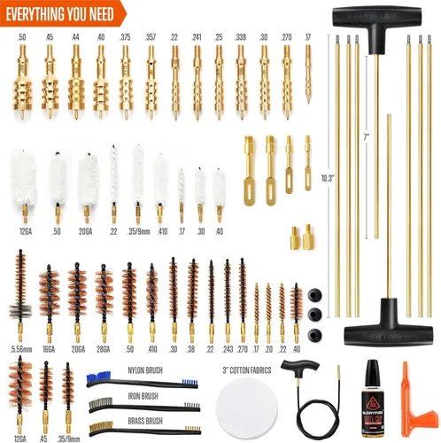 Miniatura 3 de GLORYFIRE Elite Kit de Limpieza de Armas, Kit de Limpieza Universal para Pistola, Escopeta y Pistola con Todos los Cepillos de Latón de Alta Gama