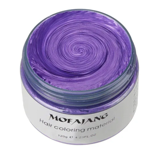 Miniatura 14 de MOFAJANG - Tinte de cera unisex para el cabello, color crema, barro, pomada de peinado natural, lavable temporal, fiesta cosplay (blanco)