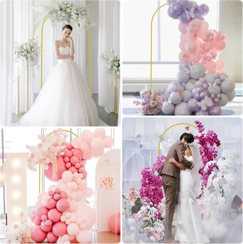 Miniatura 6 de Asee'm Soporte de Arco de 1.83 m de Metal para Telón de Fondo Dorado para Arco de Boda, Ceremonia de Fiesta, Cumpleaños, Boda, Baby Shower, Jardín