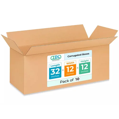 Miniatura 154 de IDL Packaging Paquete de 5 cajas de envío altas de 8 x 8 x 48 pulgadas, extra resistentes de 200 libras frente a caja regular, cajas de mudanza