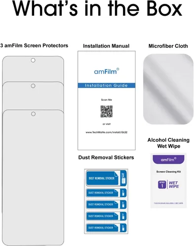 Miniatura 6 de amFilm - Protector de pantalla de vidrio templado para Moto G Power 2022 (3 unidades), 0.010 in de grosor, transparente HD, sin arañazos, sin