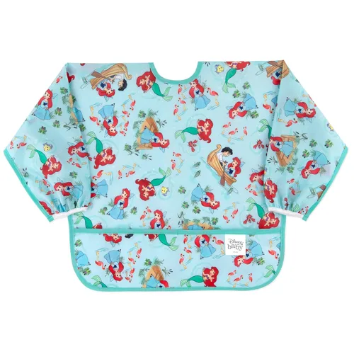 Miniatura 14 de Bumkins Babero con mangas para bebé, babero para niños pequeños, smock, tela impermeable, se adapta a edades de 6 a 24 meses, acuarela Acuarela E6