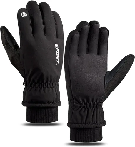 BZGG Guantes de esquí, guantes de nieve impermeables de invierno para hombres y mujeres, resistentes al viento, con pantalla táctil, guantes