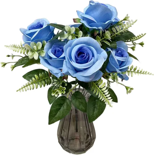 Miniatura 11 de Cabezales de rosas artificiales de 3.5 pulgadas, 20 unidades, rosas rosas claras de aspecto real para boda, decoración del hogar, manualidades, Rosa