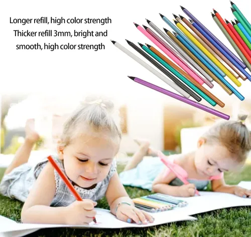 Miniatura 4 de Lápices de colores, 24 colores pintados a mano, lápices de dibujo, lápices de bocetos para manualidades, pintura, bocetos, diseño, álbumes