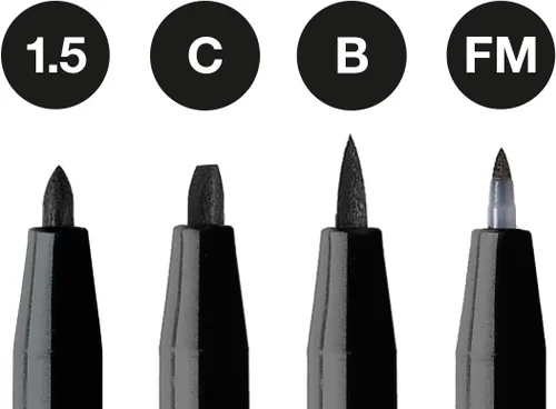 Miniatura 4 de Faber-Castell Art & Graphic Pitt Artist Pen India Ink Pen, negro, billetera de 4, para arte, manualidades, dibujo, bocetos, hogar, escuela