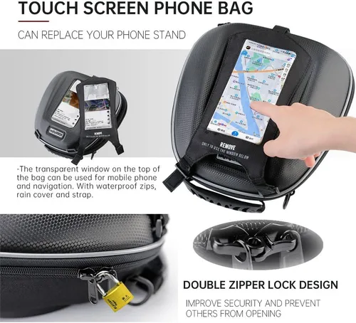 Miniatura 6 de Bolsa de depósito de combustible para BMW R1200GS LC F850GS R1200R R1200RS R1200 R1250 RT R1250R R1250RS S1000XR F900XR motocicleta equipaje Tanklock