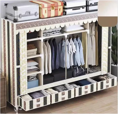 Miniatura 13 de Armarios grandes Armario portátil con cajón Armarios para dormitorio colgante de metal hierro ropa armario ahorra espacio armario ahorro de espacio