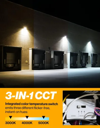 Miniatura 4 de Sunco - Paquete de 3 unidades de 60 W LED de pared para exteriores, industrial, regulable, impermeable, grado comercial, almacén de seguridad súper