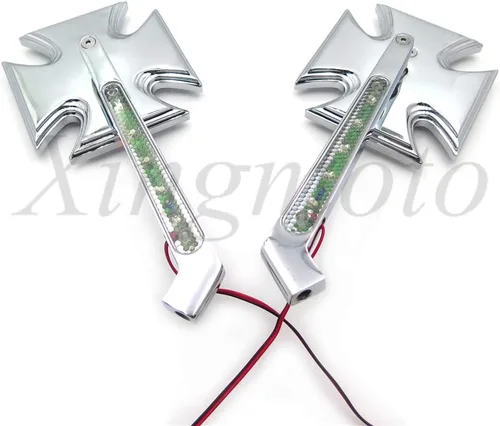 Miniatura 3 de NBX- MT204+TTT004- Retrovisor LED de señal de giro de la motocicleta Espejos cruzados malteses compatibles con Suzuki GSXR 600 700