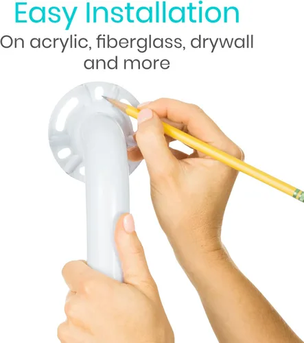 Miniatura 4 de Vive Barra de agarre para regaderas y duchas - Pasamanos de seguridad para baño para personas mayores y discapacitados - Mango de soporte de pared