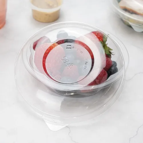 Miniatura 4 de Restaurantware - Solo tapas: tapas Thermo Tek para ensaladeras desechables de 8, 12 y 16 onzas, tapa redonda de 500 cuencos delicatessen - Los