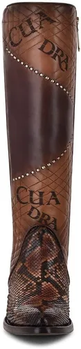 Miniatura 3 de Cuadra Bota para mujer en piel auténtica Pitón y piel bovina, 3F66PH