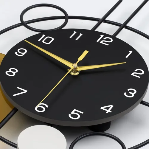 Miniatura 6 de Reloj de pared grande decorativo con péndulo, funciona con pilas, cuarzo de calidad silenciosa, reloj moderno para sala de estar, dormitorio