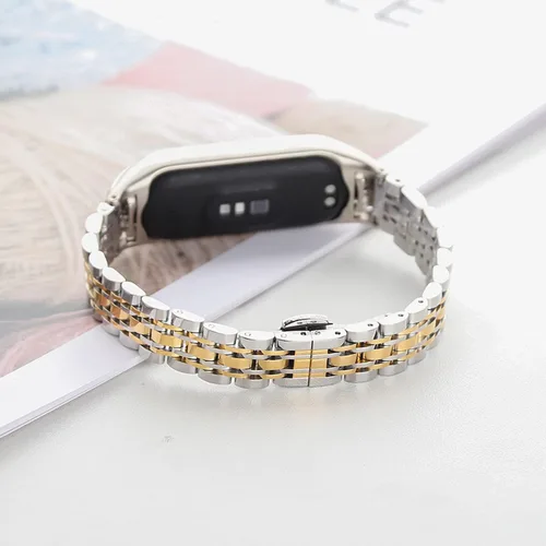 Miniatura 6 de Mi Band 6 bandas de repuesto, correa de metal para reloj, correa de acero inoxidable, pulsera de negocios, pulsera de repuesto para mujeres y A04