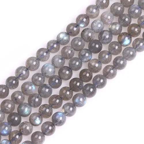 Miniatura 42 de GEM-Inside Cuentas sueltas de piedra natural de lava negra de 8 mm, redondas, piedra de energía para hacer joyas 15' Negro