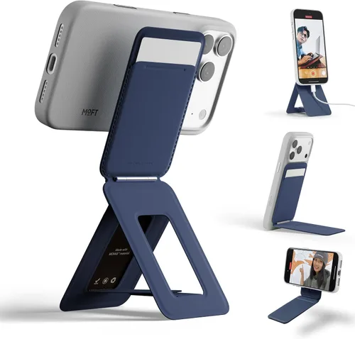 Miniatura 22 de MOFT MOVAS - Billetera con trípode para teléfono, 3 en 1, soporte magnético compatible con NFC, soporte para tarjetas ajustable de cuero vegano
