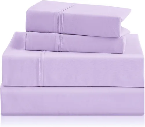Miniatura 23 de CozySmile Juego de sábanas transpirables y refrescantes, sábanas de lujo de 4 piezas con bolsillo profundo para cama de tamaño matrimonial, se Beige