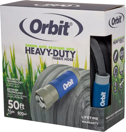 Orbit 33185 ExoJacket - Manguera de jardín de tela resistente, 50 pies x 5/8 pulgadas