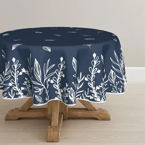 Miniatura 9 de Horaldaily Fall Tablecloth 52×70 Inch Rectangular, Thanksgiving Autumn Harvest Blue Wild Flowers Table Cover for Party Picnic Dinner Decor