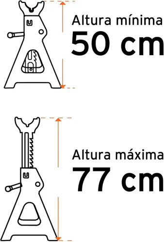 Miniatura 3 de TRUPER TORAU-12 Jack Stands 12 Ton