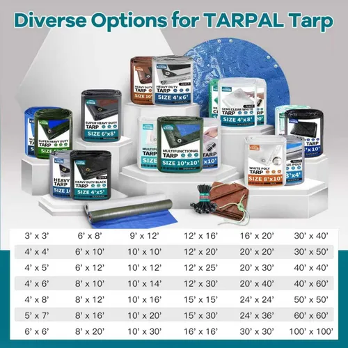 Miniatura 8 de TARPAL Lona súper resistente de 6 x 8 pies, cubierta de lona impermeable de 20 mil, protección UV, lona a prueba de rasgaduras y desgarros