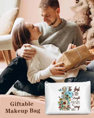 Miniatura 6 de Bolsa organizadora de maquillaje, hecha a mano, ideal para mujeres, mejores amigas, hermana, recuerdos de viaje, cumpleaños, San Valentín, Pascua