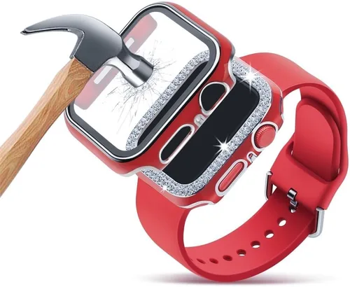 Miniatura 9 de Compatible para Correa de Apple Watch con Estuche 38mm 40mm 41mm 42mm 44mm 45mm 46mm, Correa de Silicona Suave Impermeable + Estuche Protector