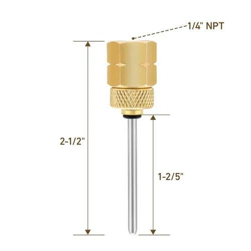 Miniatura 13 de MEASUREMAN Medidor de presión de 0-60 psi/kpa lleno de líquido con adaptador de medidor de latón 1/4NPT hembra, sonda de 2-1/2 pulg. x 1-2/5" x 1/8