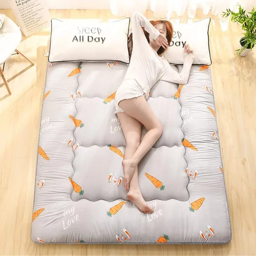 Miniatura 12 de Colchón enrollable de estilo japonés, colchón de futón grueso doble plegable, almohadilla para dormir individual/doble para dormitorio, colchón