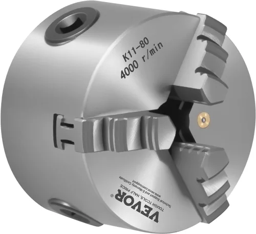 Miniatura 10 de VEVOR - Portabrocas para torno de 3 mandíbulas, 7,62 cm (80 mm), Portabrocas autocentrante, Rango de sujeción de 2-63 mm (0,08-2,48 pulgadas)