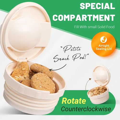 Miniatura 4 de Charcy Termo de 17oz para alimentos calientes, sopa termo contenedor de alimentos para lonchera con cuchara plegable ZB - Negro