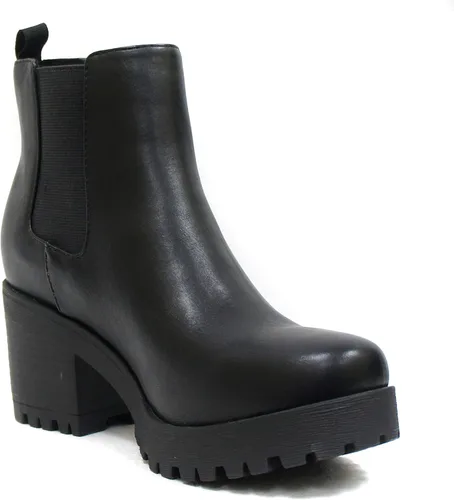 Miniatura 4 de Soda JABER BOTINES DE MUJER CON SUELA DE TACÓN MEDIO DE MODA CON GORE ELÁSTICO DOBLE