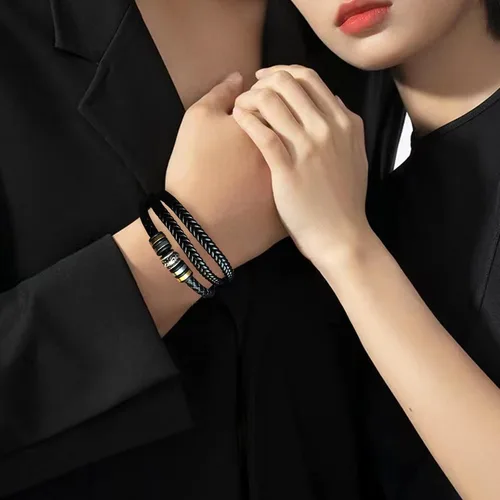 Miniatura 23 de Pulsera de cuero para hombre (mahua/matikou/yuanquan/8 Infinity)