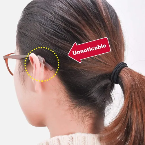 Miniatura 4 de SAIGO Ganchos antideslizantes para las orejas, retenedores de lentes de silicona para lentes de sol, 10 pares Negro