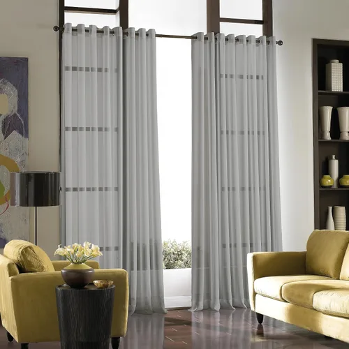 Miniatura 11 de Curtainworks Soho - Cortina de gasa transparente con ojales, 59 x 63 pulgadas, ostra
