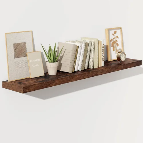 Miniatura 52 de Fun Memories Estantes flotantes – Estante de pared de 9.3 pulgadas de profundidad para decoración y almacenamiento – Estantería de exhibición