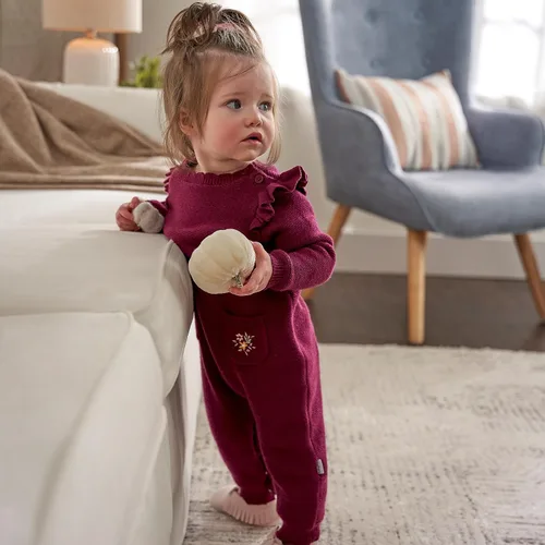 Miniatura 4 de Gerber Baby Girls Sweater Knit Romper Jumpsuit