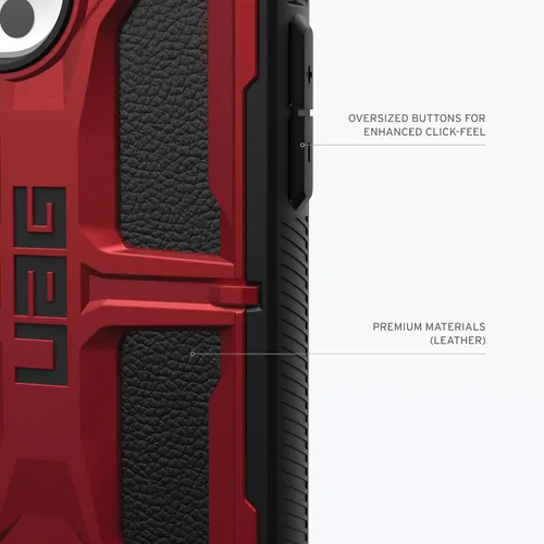 Miniatura 5 de URBAN ARMOR GEAR UAG Funda [versión actualizada] compatible con iPhone 15 Pro Max de 6.7 pulgadas, Monarch Crimson resistente, resistente grado