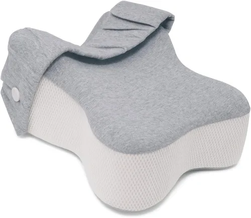Miniatura 8 de Lumia Wellness Almohada ortopédica larga para dormir de lado, soporte contorneado muslos y rodillas para ciática, cadera trasera, alivio calmante