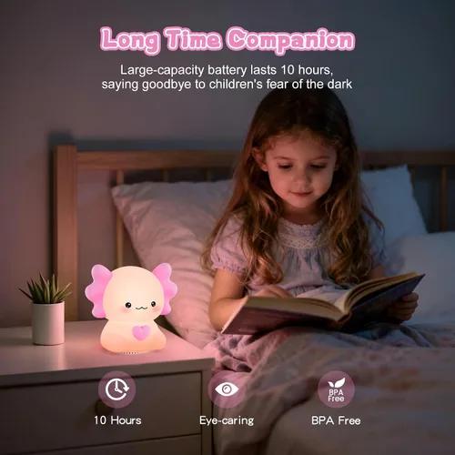 Miniatura 6 de Luz nocturna para niños con altavoz inalámbrico, portátil de 7 colores, lámpara de noche de tacto cálido regulable con control remoto, máquina